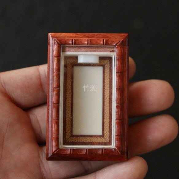 Haipai Master Zhang Shenglin Redwood Insect Box 60x38x16mm Mortise-Tenon