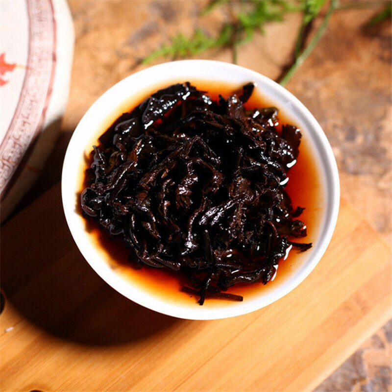 Pu-erh Tea Ripe Cake Black Tea Gold Award Yunnan MengHai Arbor Tree Pu'er 357g