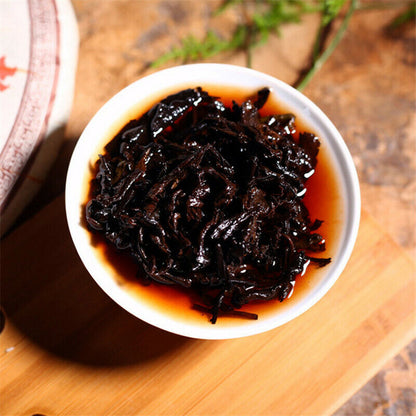 Pu-erh Tea Ripe Cake Black Tea Gold Award Yunnan MengHai Arbor Tree Pu'er 357g