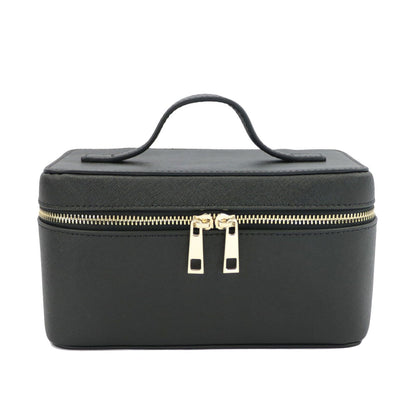 Leather Travel Case Bag Portable Hanging Makeup Organizer Cosmetic Bag For Women