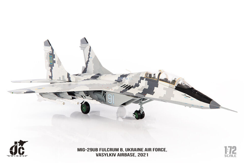 1:72 JC Wings MiG-29UB FULCRUM B UKRAINE AIR FORCE Fighter Diecast Plane Model
