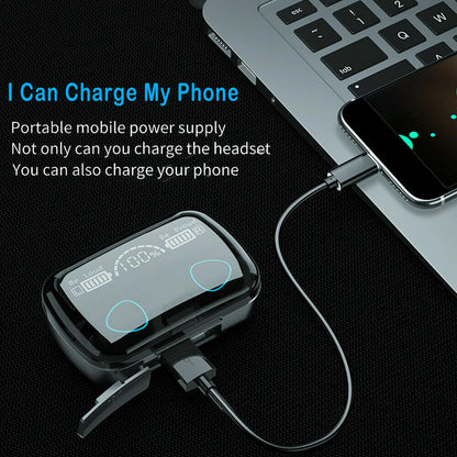 TWS Bluetooth Earbuds Waterproof Bluetooth 5.1 Headset Noise Cancelling Wireless