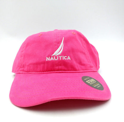 Nautica Hat Adjustable Sport Baseball Cap Tennis Driving Rose Red Rare Unisex