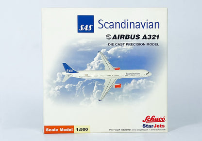 1:500 StarJets SAS Scandinavian AIRBUS A321 Airplane Diecast Aircraft Model