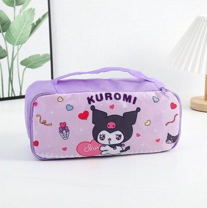Cartoon Portable Women's Underwear Storage Bag Travel Cosmetics Storage