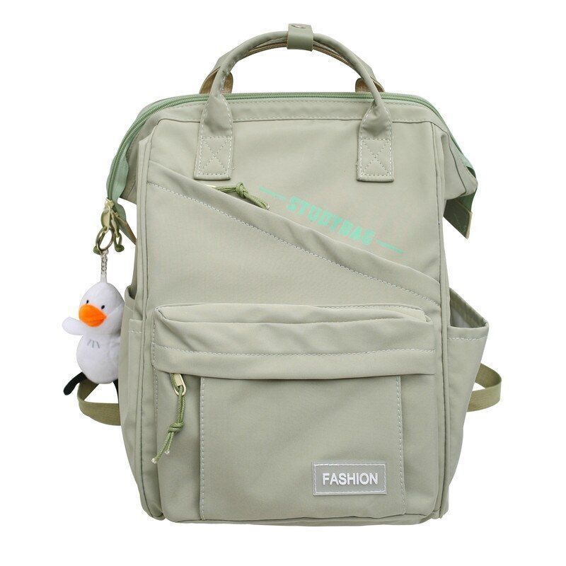 Laptop Waterproof Nylon Bag Traveling Green Backpack Bag College 26*18*40CM Pink