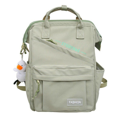 Laptop Waterproof Nylon Bag Traveling Green Backpack Bag College 26*18*40CM Pink