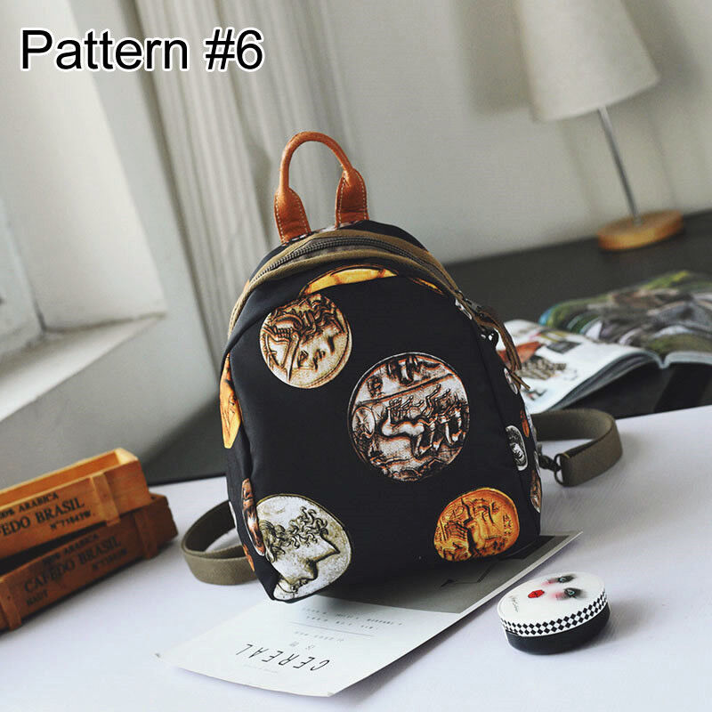 Convertible Floral Nylon Small Backpack Rucksack Sling Bag Chest Pack Purse