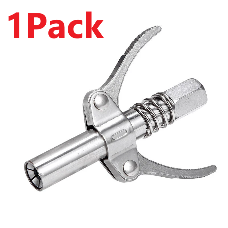 Grease Gun Coupler Double Handle High Pressure Quick Release Lock Oil Nozzles