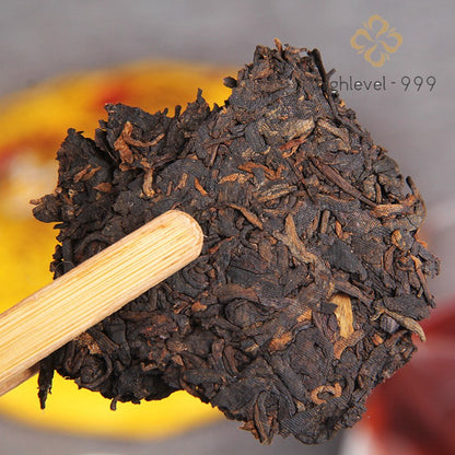357g Ripe Pu-erh Tea Chen Xiang Golden Bud Yunnan Seven Sons Compressed Tea Cake