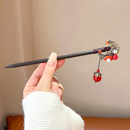 Women Flower Wooden Chopsticks Hair Hairpin Hair Stick Chinese Style Hairpins