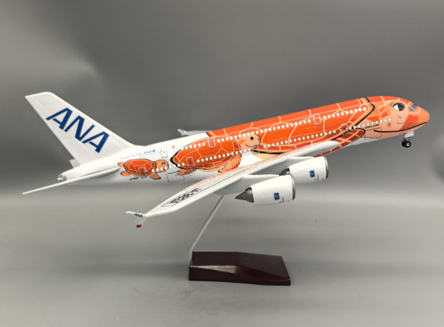 1:160 46CM ANA AIRBUS A380 Airplane Led Sound-controlled Light Resin Plane Model