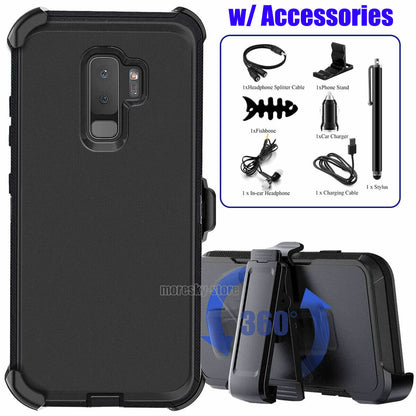 For Samsung Galaxy S9 /S9 PLUS Belt Holster Case Hard Shockproof Cover Accessory