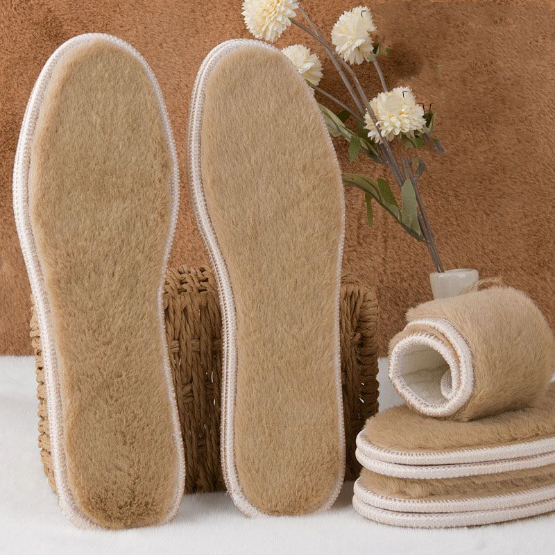 Warm Heated Insole Fur Thermal Felt Thicken Men Women Winter Breathable Shoe Pad