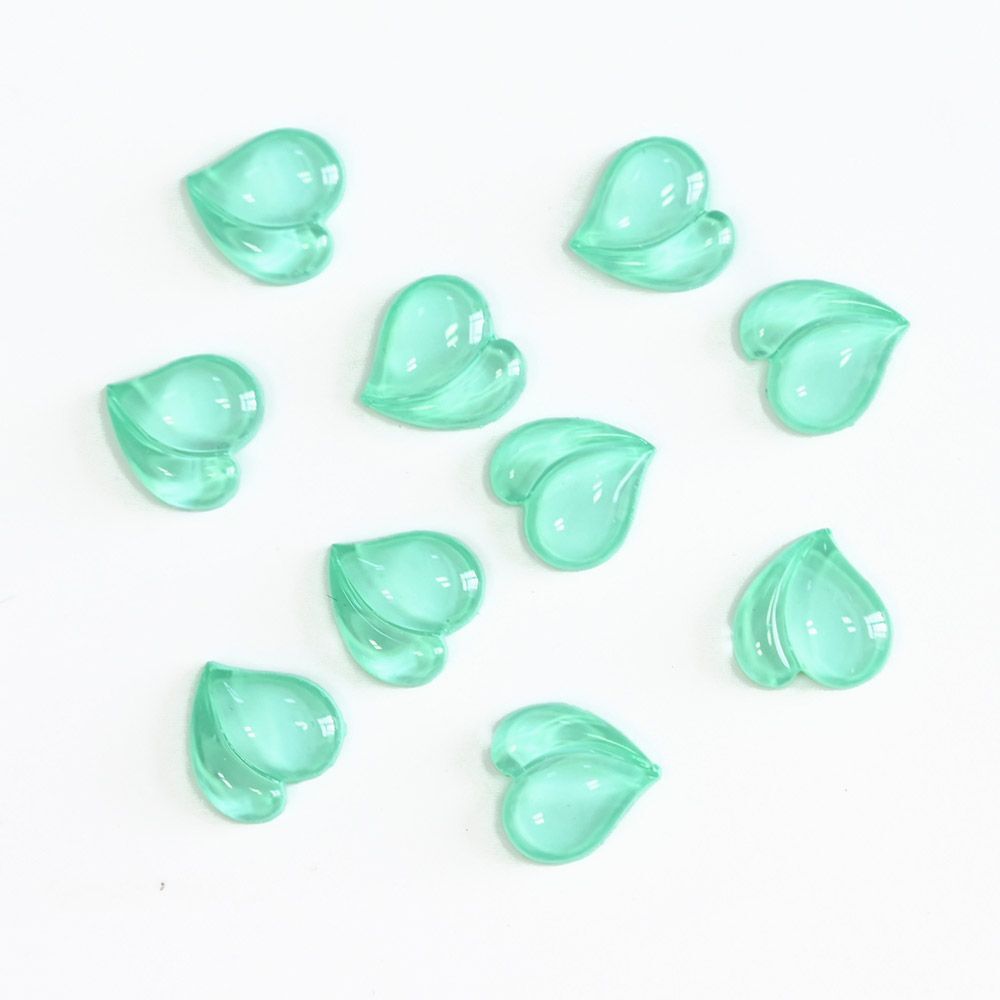 Nail Art Decals 20-100Pcs 3D Heart Charms Clear Acrylic DIY Manicure Accessories