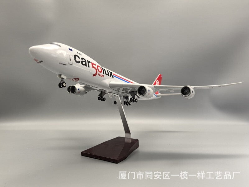 1/160 Luxembourg Airlines 747-8F Cargo Aircraft Model Airplane Display Ornament