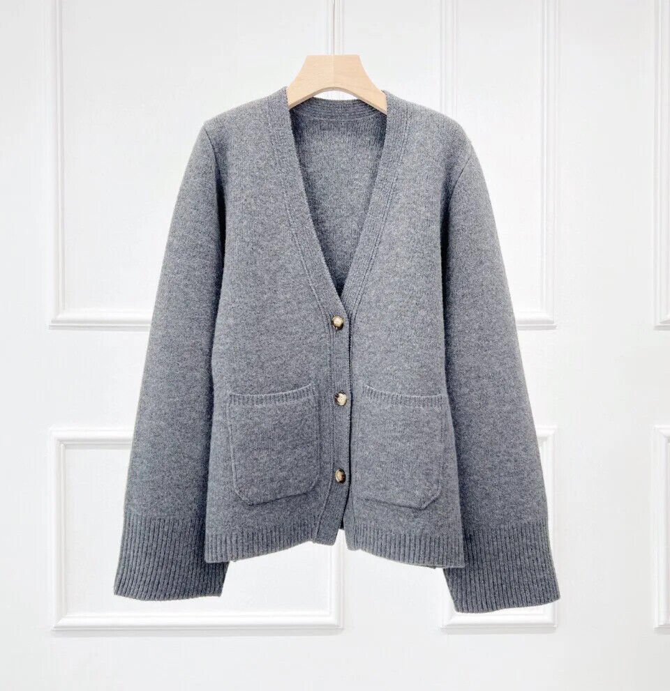 Black Gray White Thicken Long Sleeve Women Cardigans Female Sweater