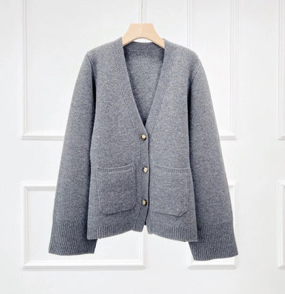 Black Gray White Thicken Long Sleeve Women Cardigans Female Sweater