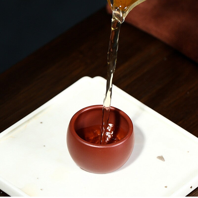 50ml Full Handmade Tea Cup Marked True Yixing Zisha Dahongpao Clay Kungfu Teacup