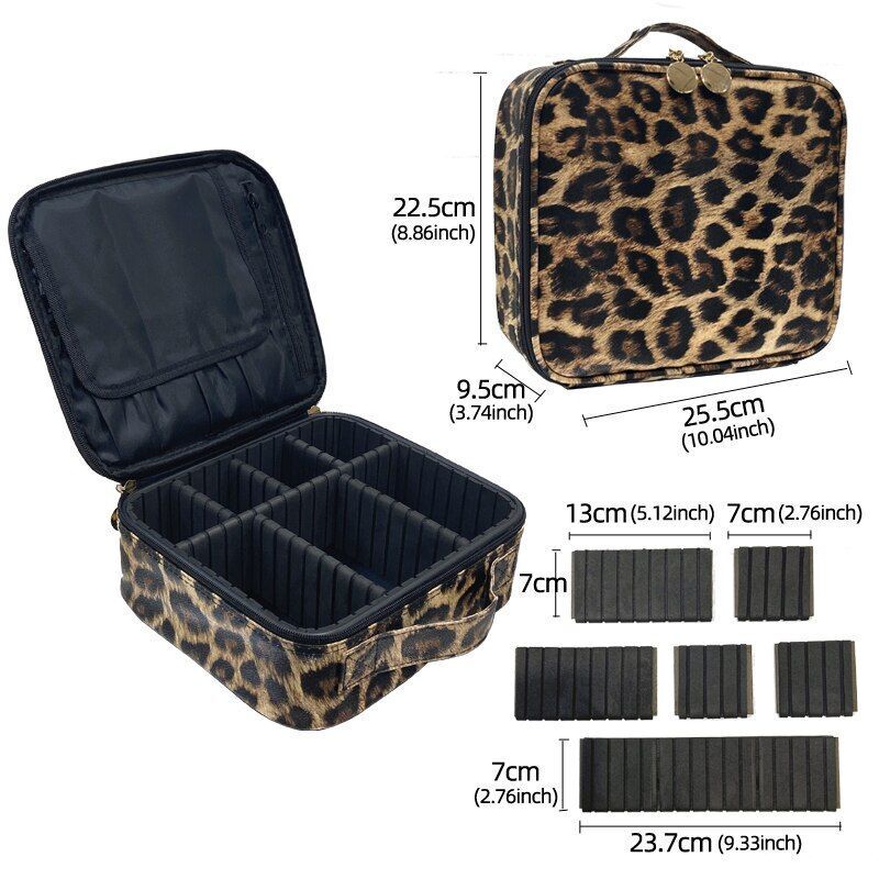 Pattern Cosmetic Bag Partition Multi Functional Traveling Storage Makeup Cases