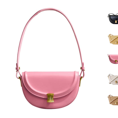 Small Mini Real Leather Flap Saddle Bag Shoulder Purse Clutch Crossbody Fasshion