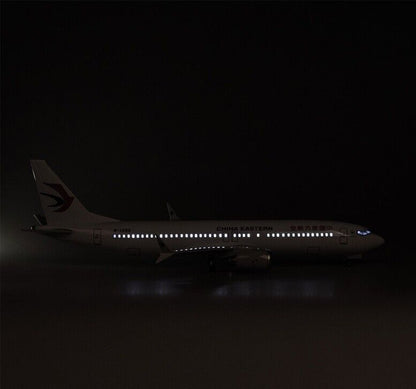 47CM CHINA EASTERN BOEING 737 MAX Airplane Led Sound-controll Light Resin Model