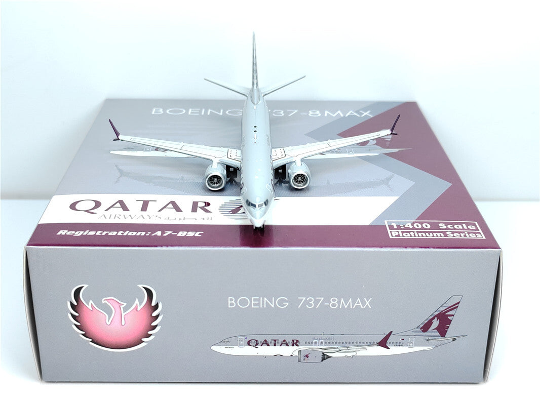 1:400 Phoenix QATAR BOEING B737MAX8 Airplane Diecast Aircraft Plane Model