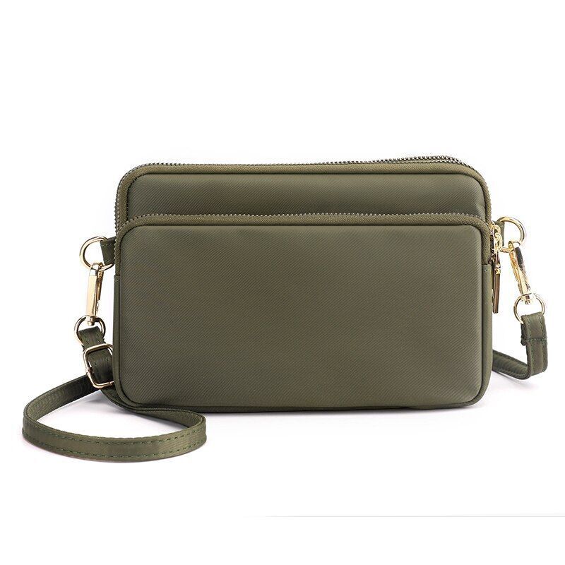 Nylon Medium Size Messenger Bag Fashion Shoulder Bag Purse Grey/Blue/Black/White