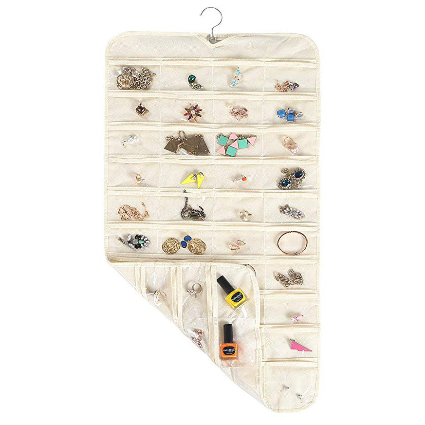80 Pocket Hanging Jewelry Organizer (Hanger Included)