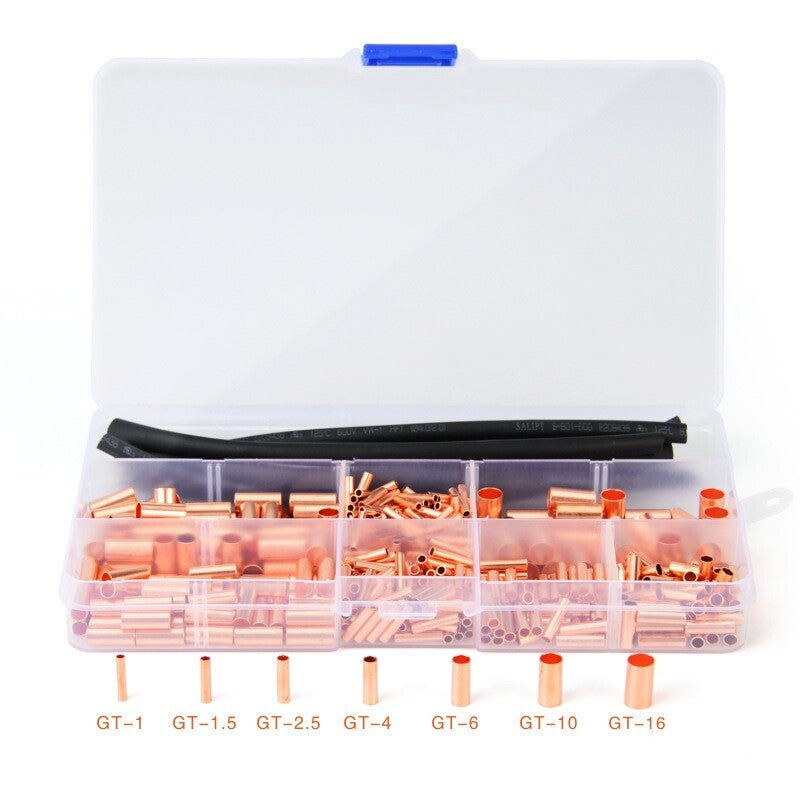 Red Copper GT Small Copper Tube Connecting Tube Wire Connector Terminal Crimping