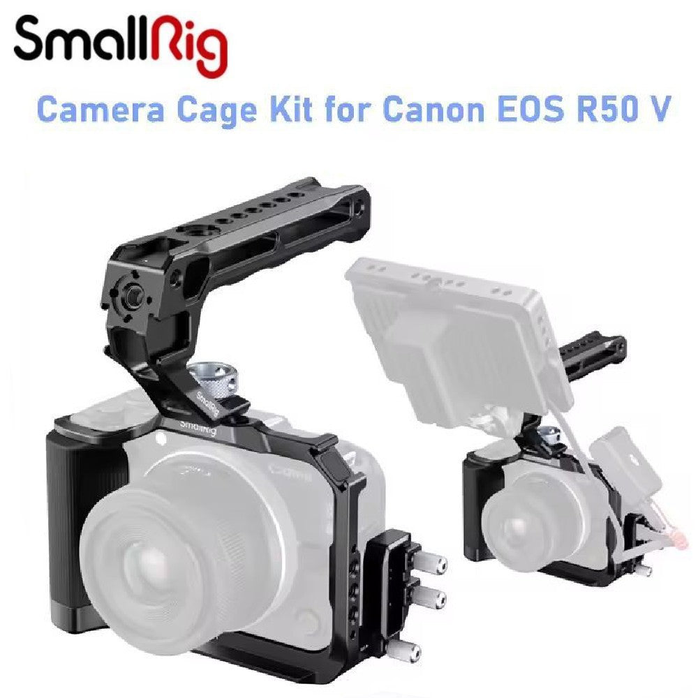 SmallRig Camera Cage Kit for Canon EOS R50 V W/ Silicone Handle Cable Clamp 5766