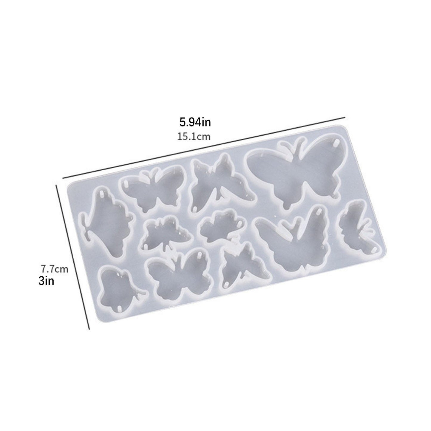 Butterfly Silicone Mold Epoxy Resin Casting Earrings Pendant Jewellery Craft gg
