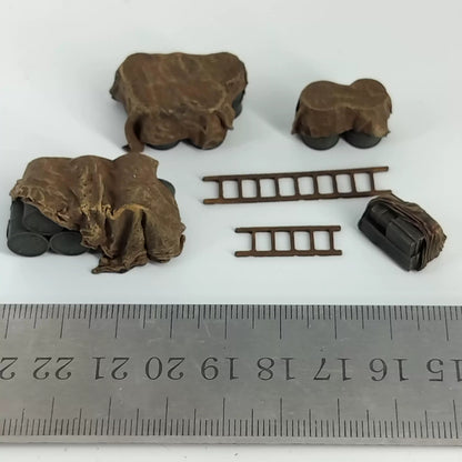 Homemade 1/72 Tank Diorama Accessory 6-pieces Miniature Painted Model Toys