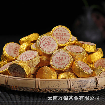 500g Yunnan Puer Small Tuocha Ripe Tea Original Mini Tuocha Small Round Tea Cake