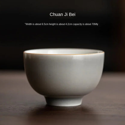 Ice Gray Glaze Cup Handmade Ceramic Kung Fu Tea Cup Master Cup Small Ceramic Cup
