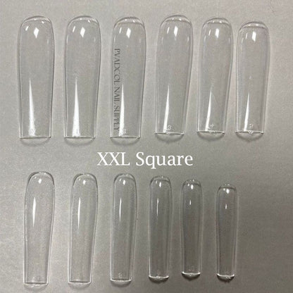 False Nail Tips 240Pcs XXL Square Full Covers Luxury Gel Press On Manicure Tools
