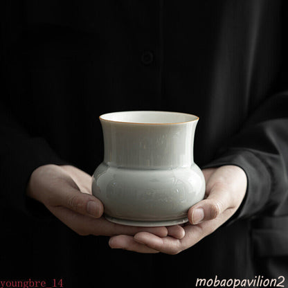 Water Bowl Tea Residue Jar Household Tea Washing Ice Grey Glazed Kung Fu Tea Set