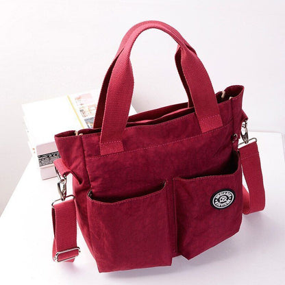 Soft Purse Waterproof Nylon Shoulder Messenger Bag Zipper Traveling Accessories
