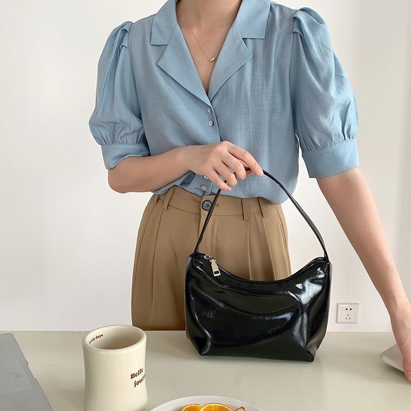 Elegant Shoulder Bags Synthetic Leather Vintage Handbag Travel Underarm Clutch