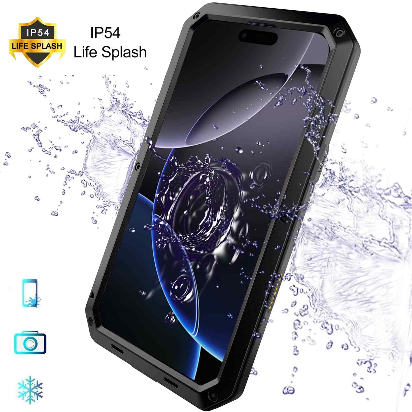 Heavy Duty Protection Armor Metal Case for iPhone 17e 17 16 Pro Max iPhone Air