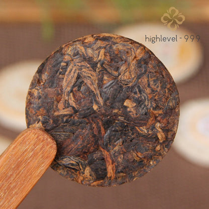 500g Ripe Pu'er Mini Tea Cake Yunnan Bingdao Ancient Tree Golden Bud Leaf Tea