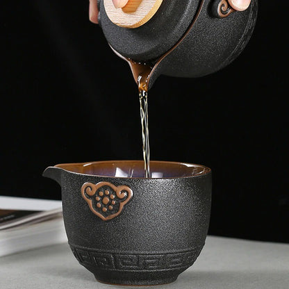 High Grade Chinese Tea Travel Set Ceramic Portable Teapot Porcelain Tea Ceremony