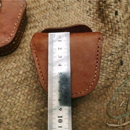 Vintage 1970s Leather Pouch for Goggles, Keys, Fishing Gear