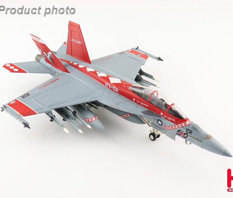 HM 1/72 F/A-18F Super Hornet Fighter Model VF-102 Squadron US Navy 2005