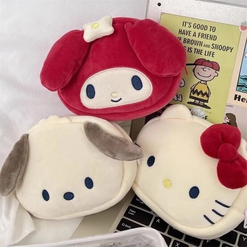HelloKitty Plush Makeup Bag Zero Wallet Cartoon Cute Girl Storage Bag