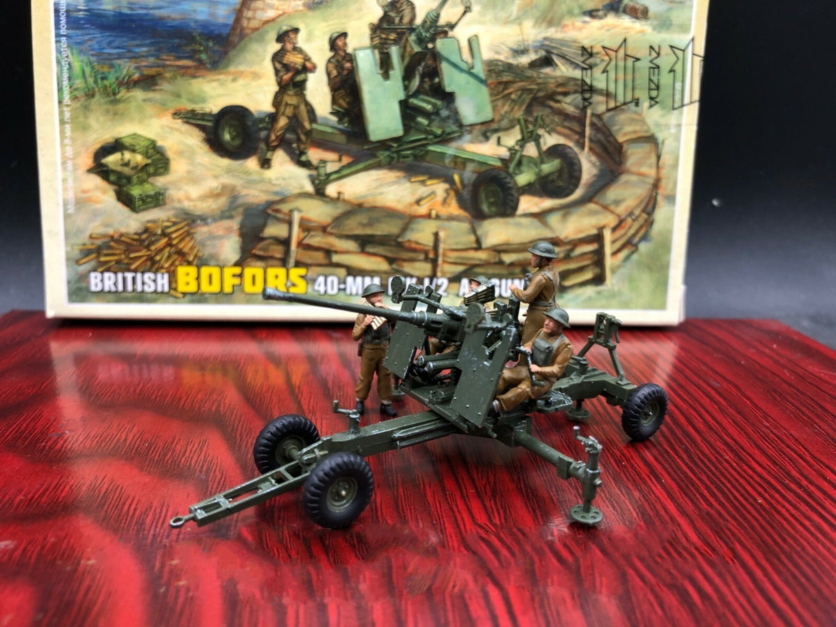 1/72 British Bofors 40-mm MK-2 AA-Gun & Crew handPainted Model*6170