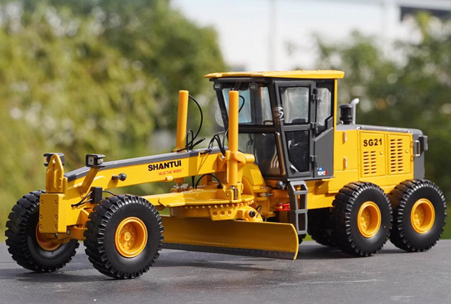 1:35 32CM SHANTUI SG21-3 Motor Grader Construct Equipment Machine Diecast Model