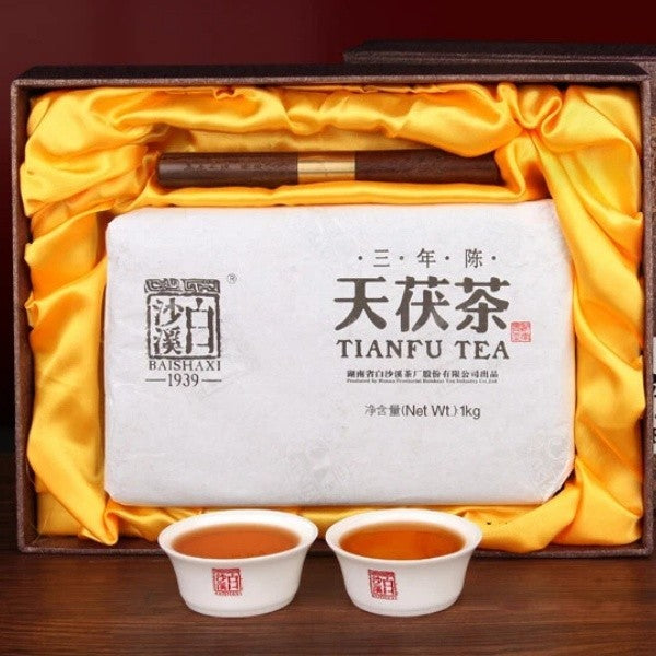 360g Brick Fu Zhuan CHINATEA Brand MM Hunan Anhua Golden Flowers Fucha Dark Tea