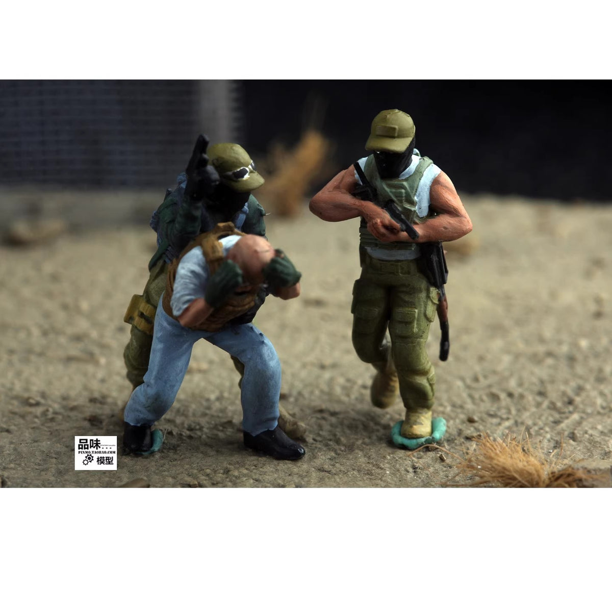 Homemade 1/72 Russian Wagner 7-Persons Capture Special Operations Team Model