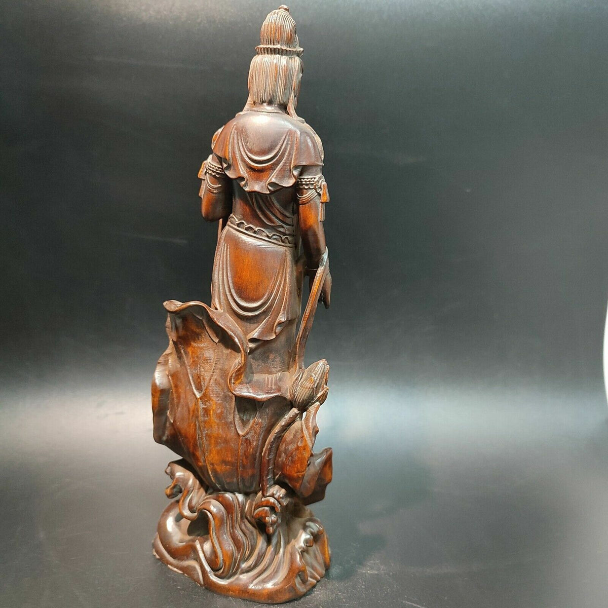 chinese wood buddha statue wooden quan kwan yin statue carvings decor art